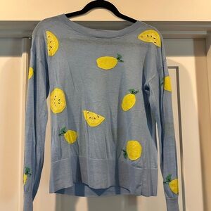 Loft lightweight lemons sweater size XS